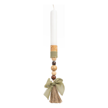 Beauty Home ΛΑΜΠΑΔΑ ΛΕΥΚΗ 25cm ΚΡΕΜΑΣΤΟ ΜΕ ΧΑΝΤΡΕΣ ΜΕ ΦΙΟΓΚΟ ΛΑΔΙ
