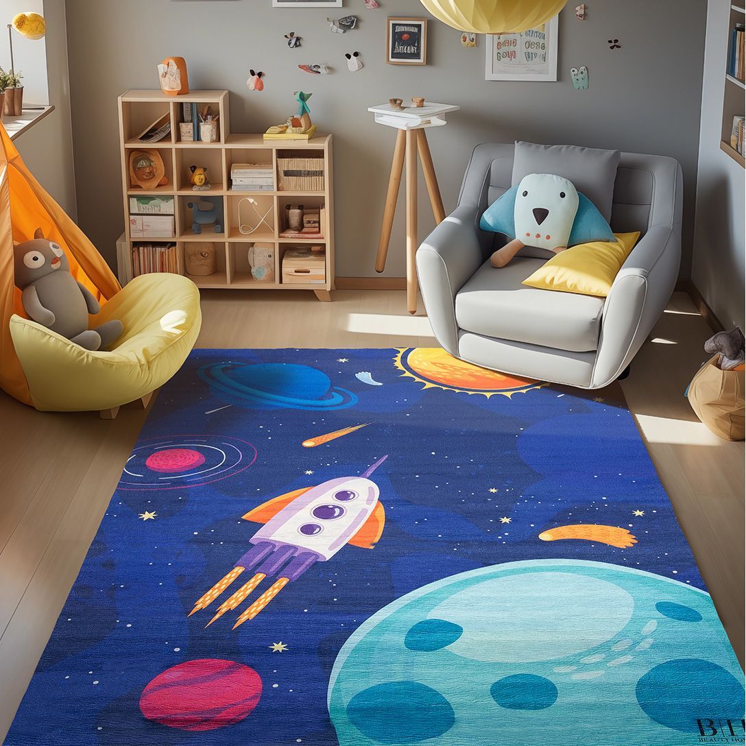 Beauty Home Χαλί παιδικό Fun Art 9549 135x180 Μπλε - Image 2