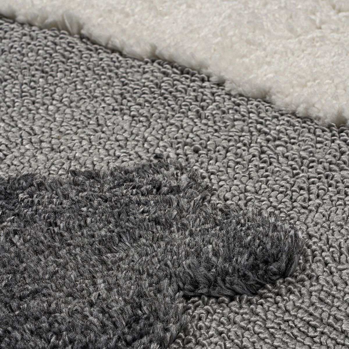 Beauty Home Χαλί Loop Art 9557 133x190 Grey White Γκρι Λευκό - Image 4