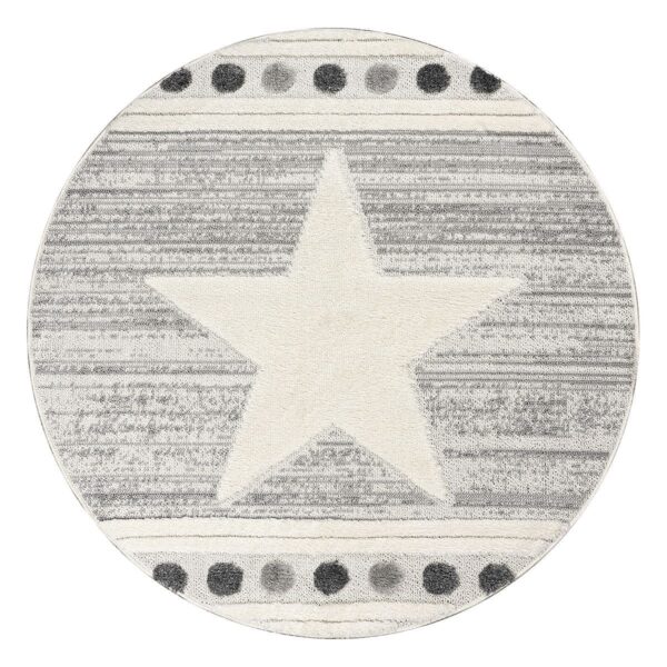 Beauty Home Ροτόντα Loop 133x133 Art 9559 Grey White Γκρι Λευκό