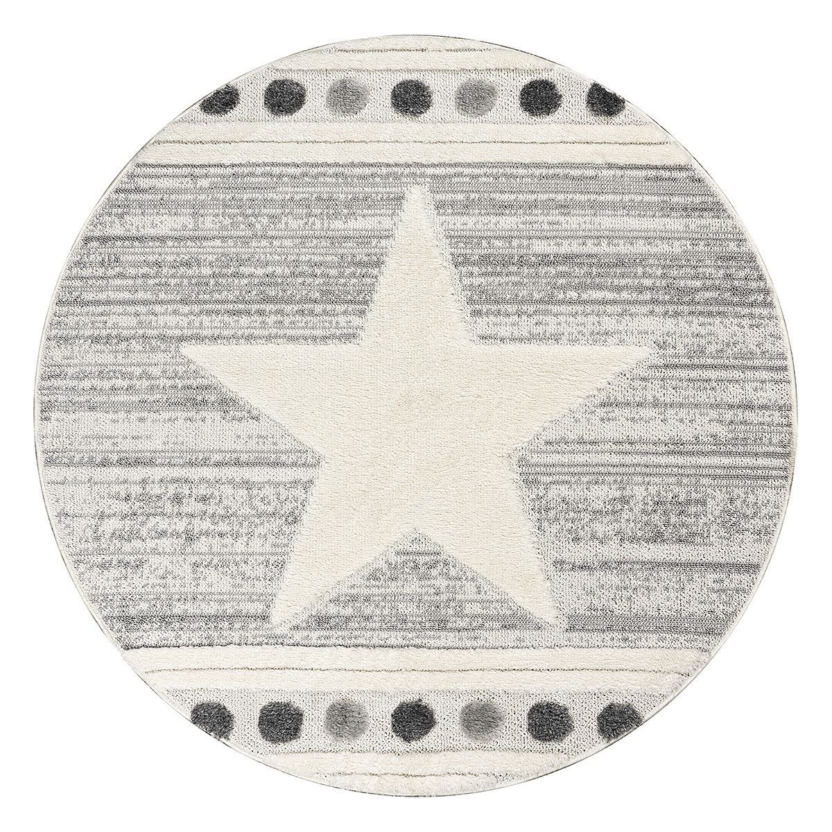 Beauty Home Ροτόντα Loop 133x133 Art 9559 Grey White Γκρι Λευκό