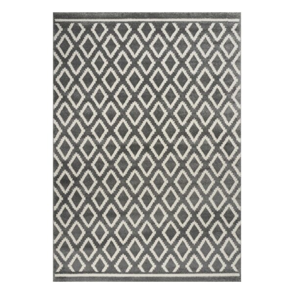 Beauty Home Πατάκι Vibe Art 9576 67x150 Grey White Γκρι Λευκό