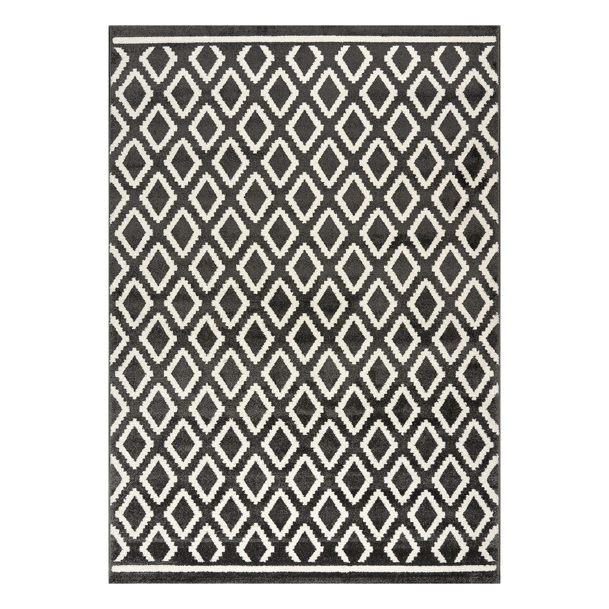 Beauty Home Πατάκι Vibe Art 9577 67x150 Stone White Ανθρακί Λευκό - Image 2