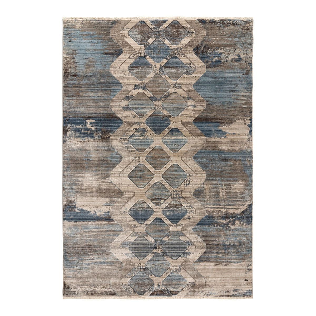Beauty Home Πατάκι Bliss Art 9627 67x220 Μπεζ,Μόκα,Μπλε