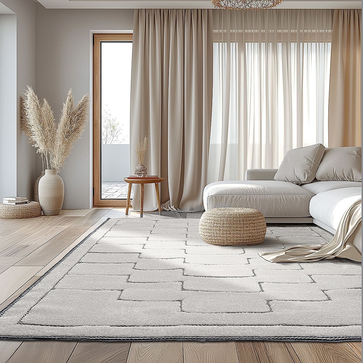 Beauty Home Χαλί Cozy Art 9636 133x190 Εκρού