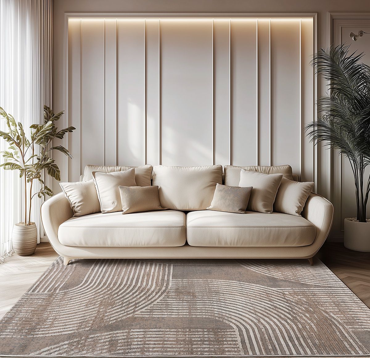 Beauty Home Χαλί Serena Art 9835 160x230 Μπεζ,Γκρι - Image 2