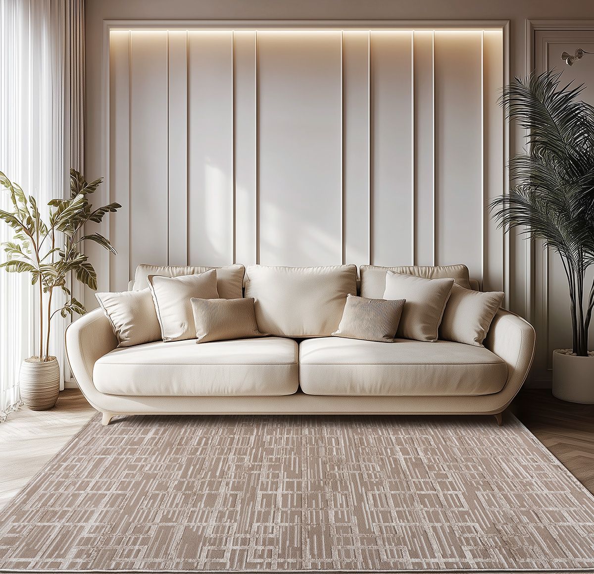 Beauty Home Χαλί Serena Art 9836 133x190 Μπεζ - Image 2