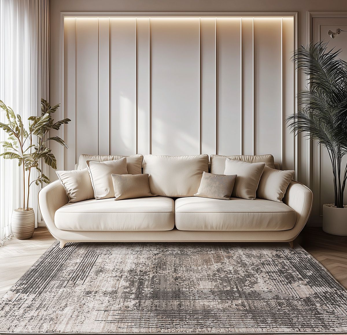 Beauty Home Χαλί Serena Art 9838 160x230 Μπεζ,Γκρι - Image 2