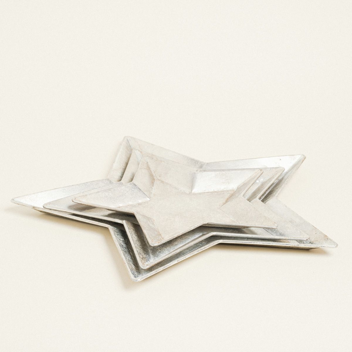 Beauty Home ΜΕΤΑΛΛΙΚΟΣ ΔΙΣΚΟΣ ΑΣΤΕΡΙ ΑΣΗΜΙ 36,5 x 38 x 2,5 CM - Image 4