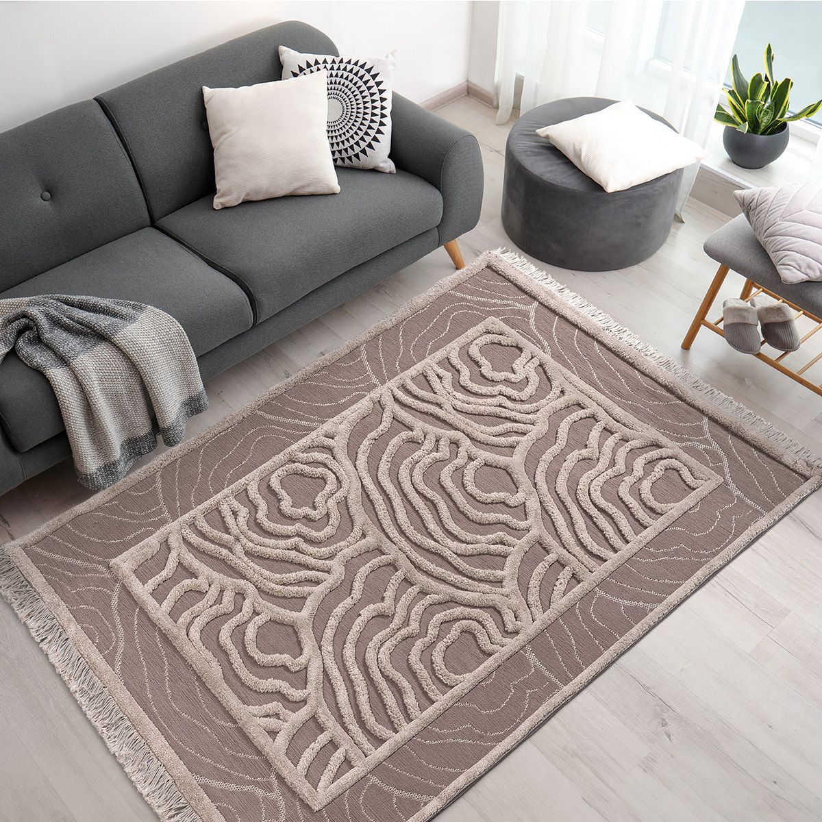 Beauty Home Χαλί Noir Art 9434 165x230 Beige Μπεζ - Image 2