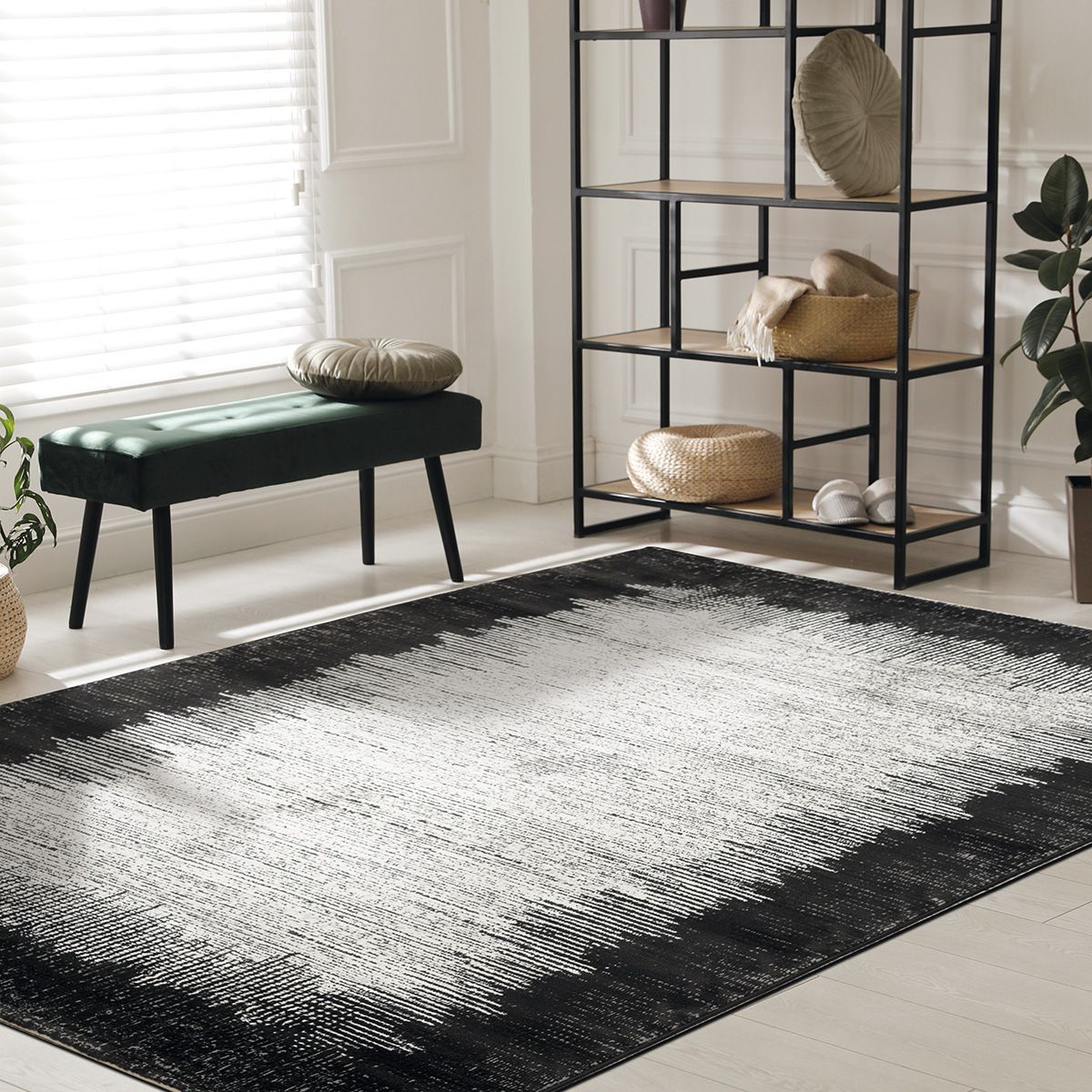 Beauty Home Σετ Κρεβ/ρας 3τμχ Prestige Art 9321 Grey Black - Γκρι Μαύρο