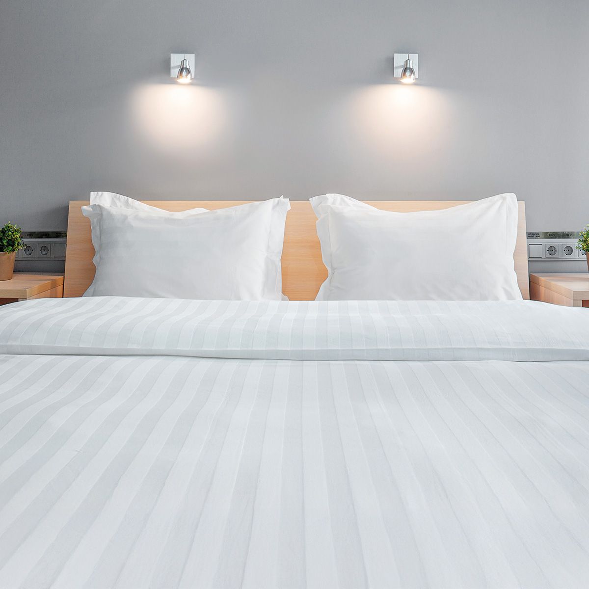 Beauty Home Παπλωματοθήκη μονή ξενοδοχείου Silky Percal Pennie Art Ε1025 250TC Satin Stripe 100% Cotton Λευκό 170x250