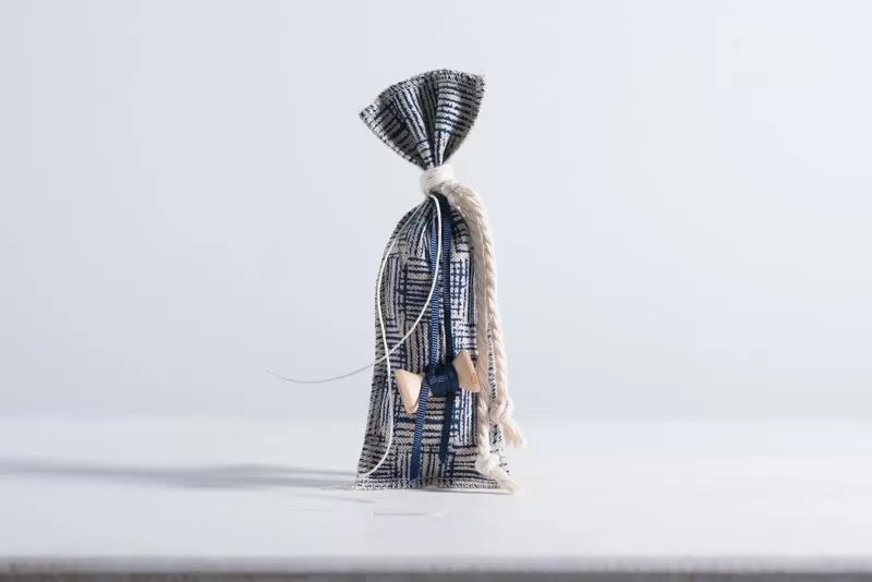 Beauty Home ΠΟΥΓΚΙ 6 x 19 cm ΜΠΛΕ ΚΑΡΩ ΓΡΑΜΜΕΣ - Image 2