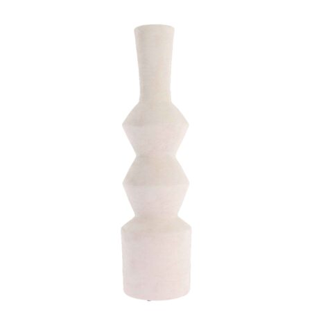Beauty Home Βάζο Κεραμικό Sienna – Λευκό Ø15x60cm