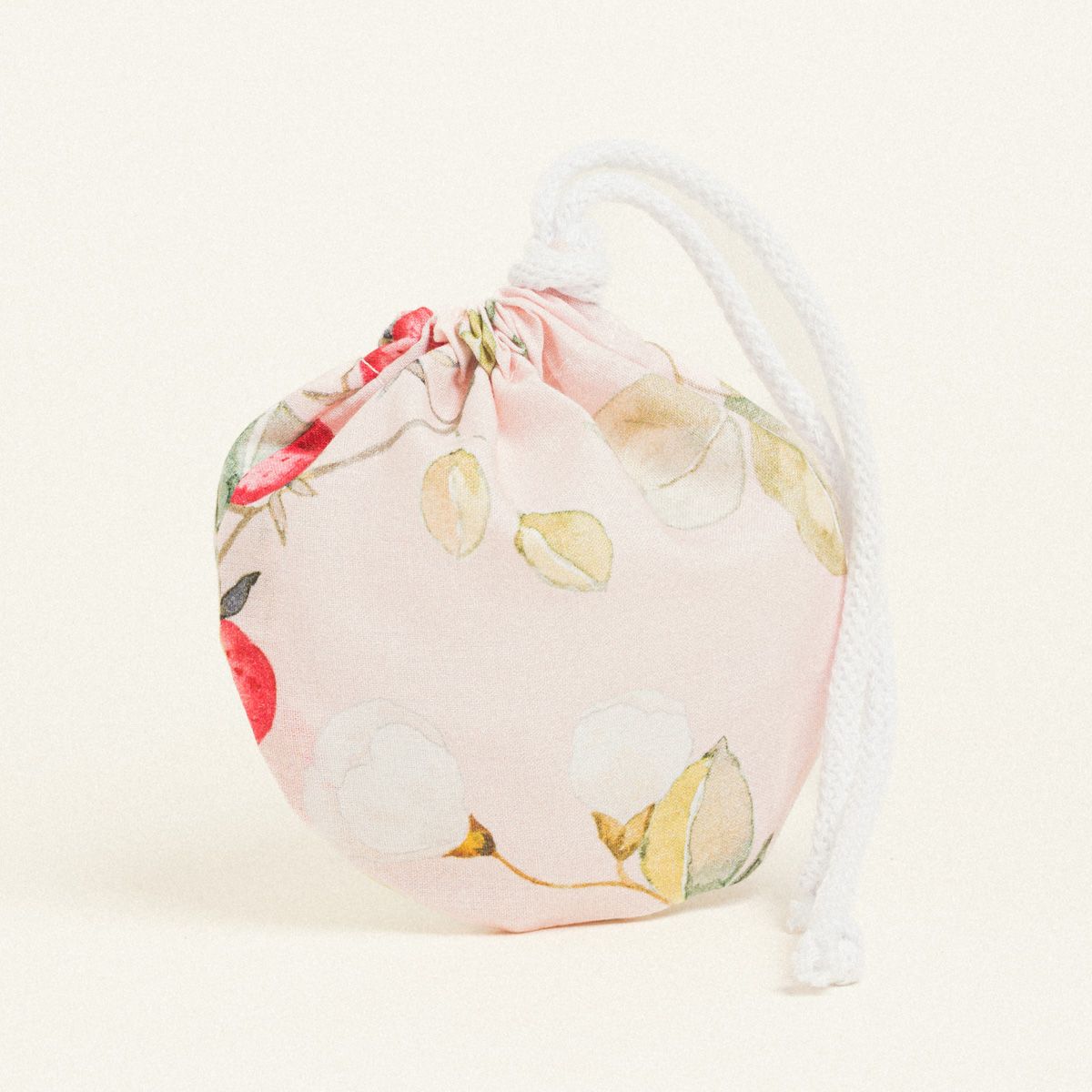 Beauty Home ΠΟΥΓΚΙ ΟΒΑΛ ΜΕ ΚΟΡΔΟΝΙ 13 x 14 cm ΠΟΠΛΙΝΑ ΦΡΑΟΥΛΕΣ ΚΑΙ ΑΝΘΗ - Image 2