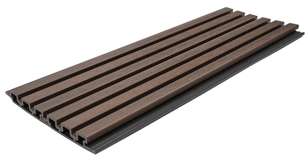 WPC PANEL 2ης ΓΕΝΙΑΣ ΜΕ 3D ΠΗΧΑΚΙΑ 25/147.5mm COFFEE 5530 NewPlan - Image 2