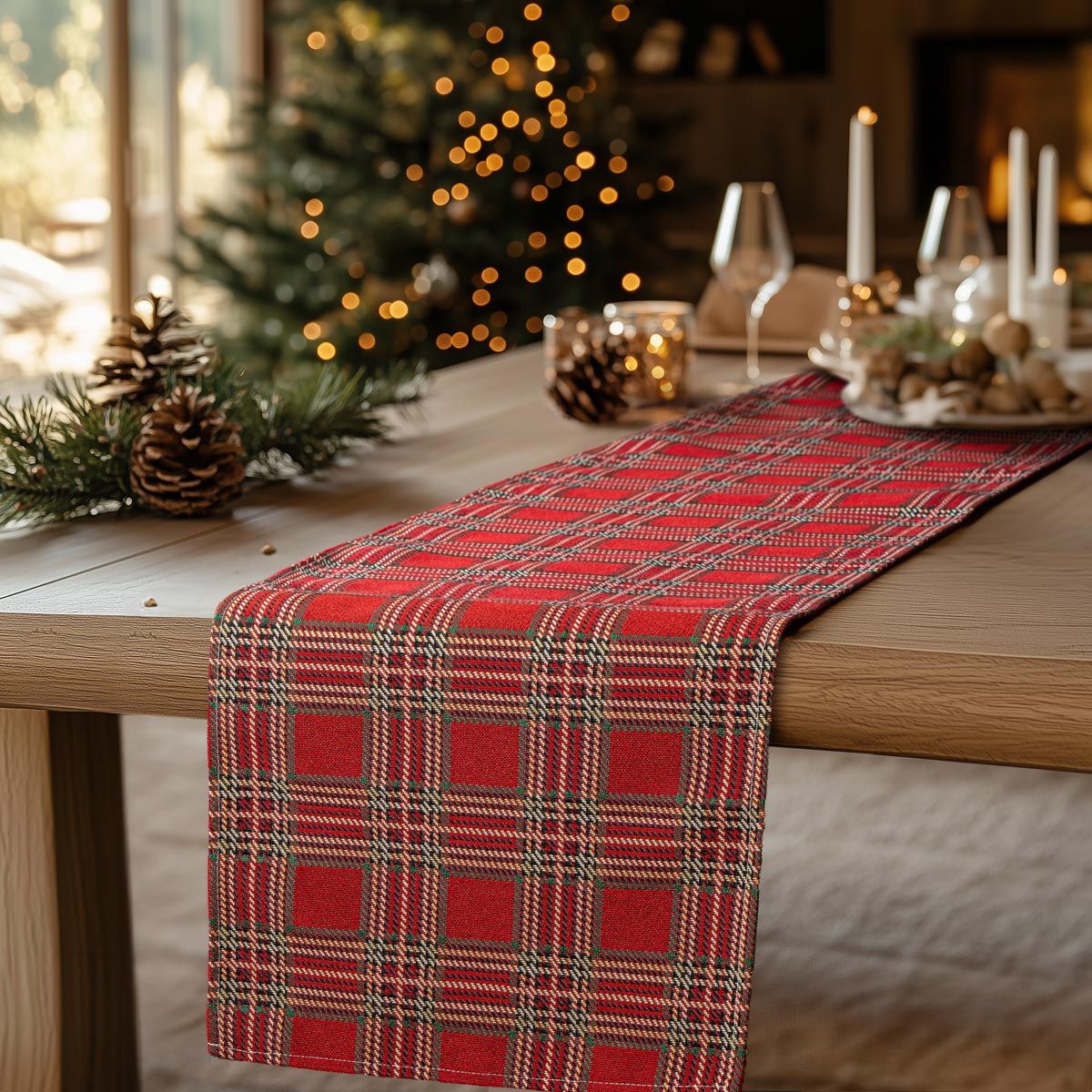 Beauty Home ΡΑΝΝΕΡ ΣΤΟΦΑ ΚΑΡΩ ΚΟΚΚΙΝΟ - Image 2