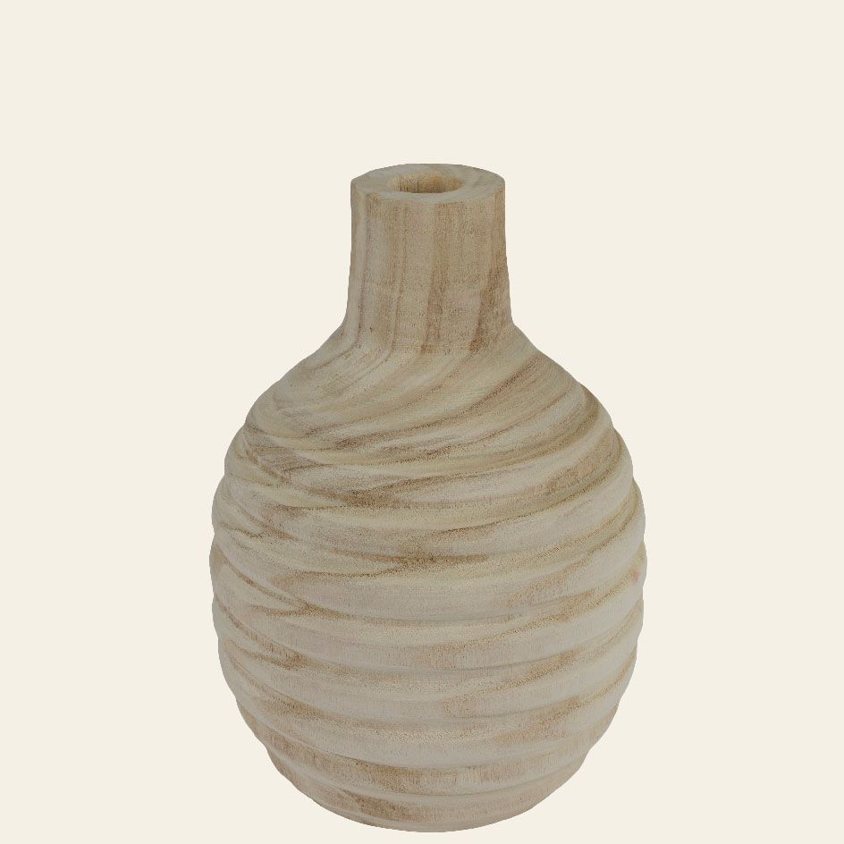 Beauty Home Ξύλινο Βάζο 18 x 26 cm - Image 2