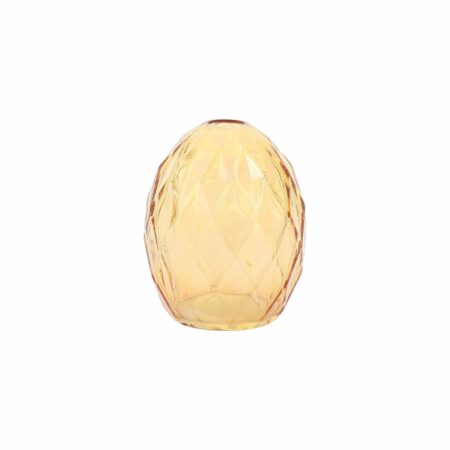 Beauty Home Βάζο γυάλινο Milo – Πορτοκαλί Ø8,5×10,5cm – 330ml