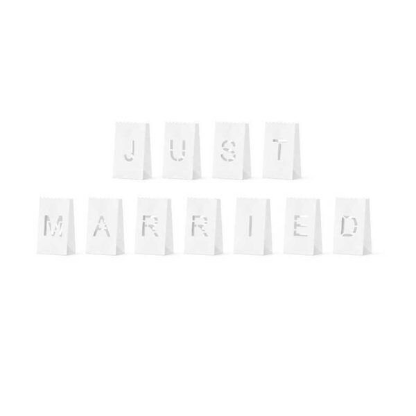 Beauty Home XΑΡΤΙΝΑ ΦΑΝΑΡΙΑ Just Married, 11.5x19x7cm 11 τεμ
