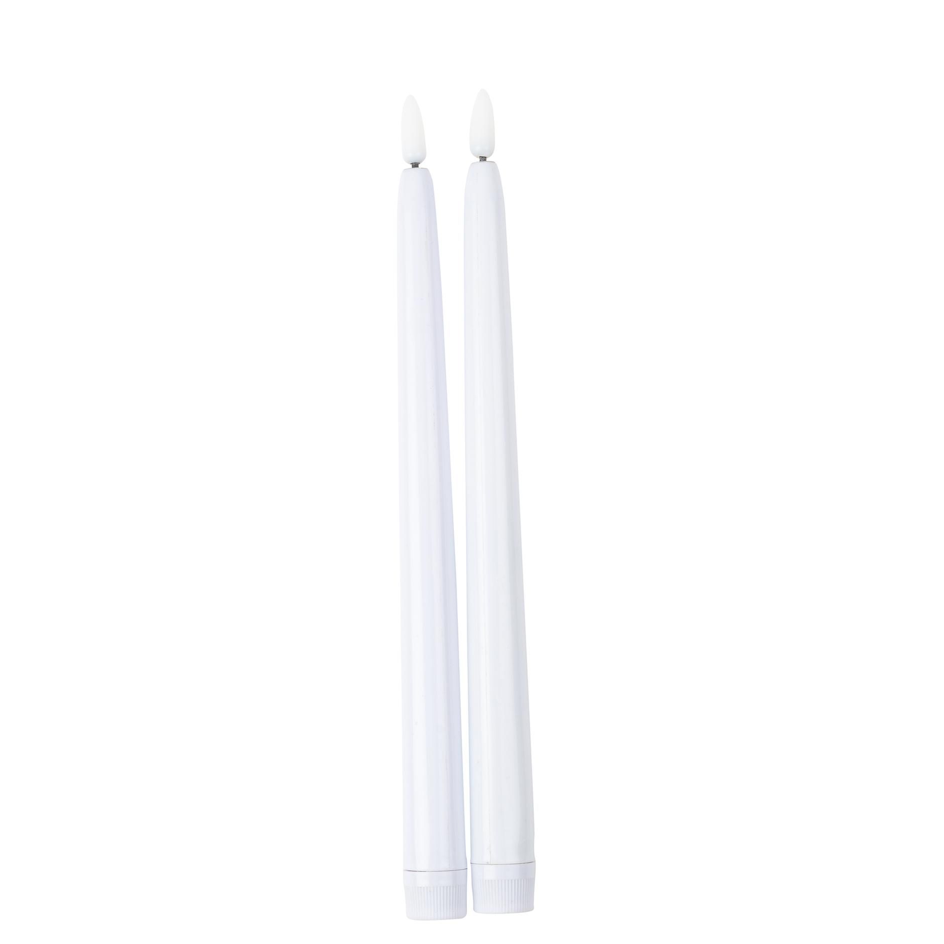 Beauty Home 2 Κεριά LED Λευκά 27,5 x 2 CM – 2 Μπαταρίες AA δεν περιλαμβάνονται - Image 2
