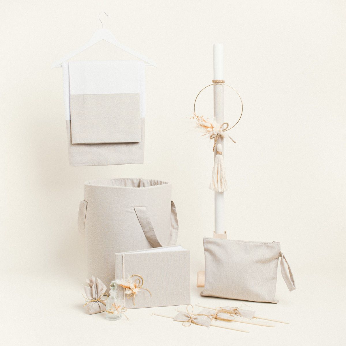 Beauty Home ΣΕΤ ΒΑΠΤΙΣΗΣ ΜΠΕΖ ΧΡΥΣΟ LUREX - Image 2