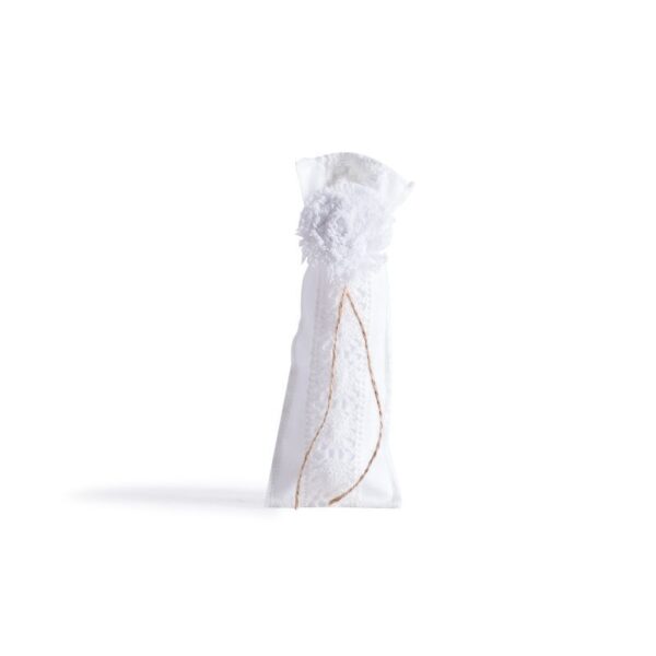 Beauty Home ΠΟΥΓΚΙ ΜΕ ΔΑΝΤΕΛΑ 6 x 19 cm ΛΕΥΚΟ-ΛΕΥΚΗ