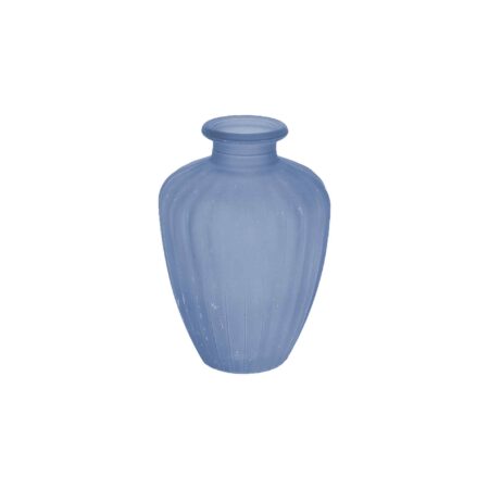 Beauty Home Βάζο γυάλινο Jeanne – Μπλε Ø7,5×10,5cm – 180ml