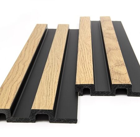 PS PANEL  ΜΕ 3D ΠΗΧΑΚΙΑ F4 RESIDENCE 21/122 mm  NAT.OAK/BLACK NewPlan