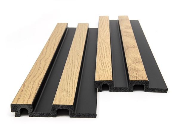 PS PANEL ΜΕ 3D ΠΗΧΑΚΙΑ F4 RESIDENCE 21/122 mm NAT.OAK/BLACK NewPlan