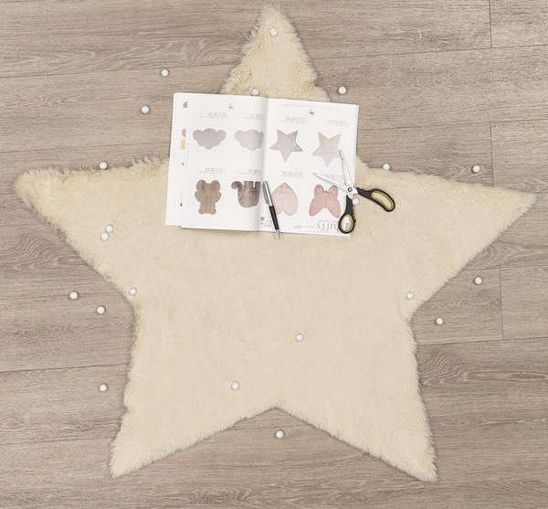 ΧΑΛΙ PUFFY FC3B BEIGE STAR ANTISLIP - 120X120 NewPlan - Image 5