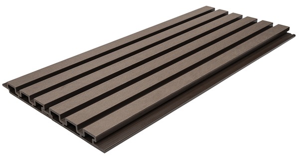WPC PANEL ΜΕ 3D ΠΗΧΑΚΙΑ 25/176.5mm D.BROWN 8530 NewPlan - Image 2
