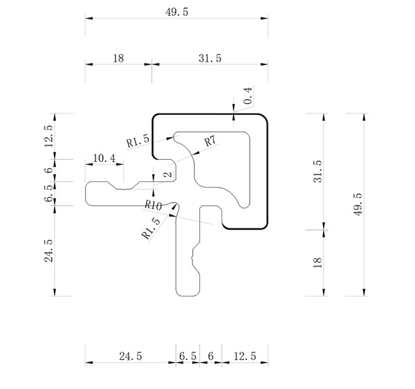 ΓΩΝΙΑ ΕΞΩΤΕΡΙΚΗ 2ης ΓΕΝΙΑΣ 49.5Χ49.5Χ2900 ΓΙΑ PANEL 5550 NewPlan - Image 2