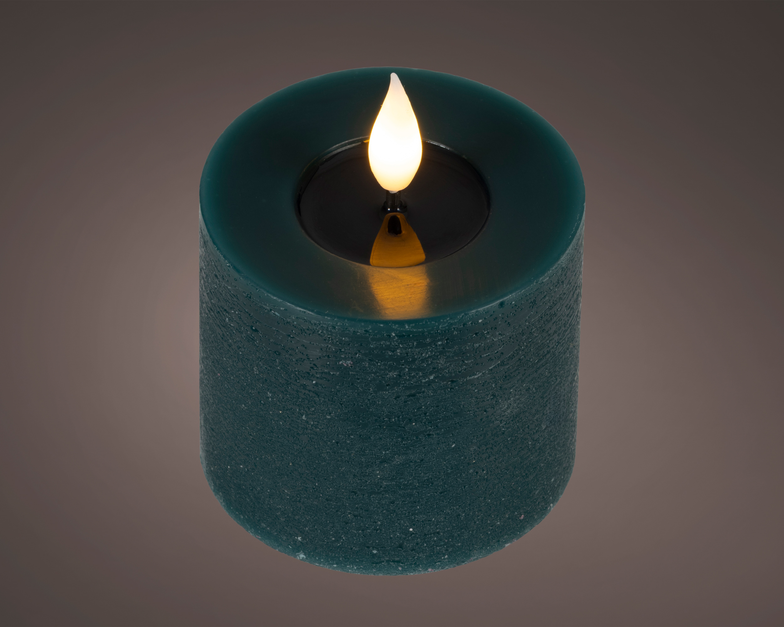 Beauty Home LED Κερί από Κερί Wax με Ρεαλιστική Φλόγα Emerald Ø7.5 x 9.5 cm