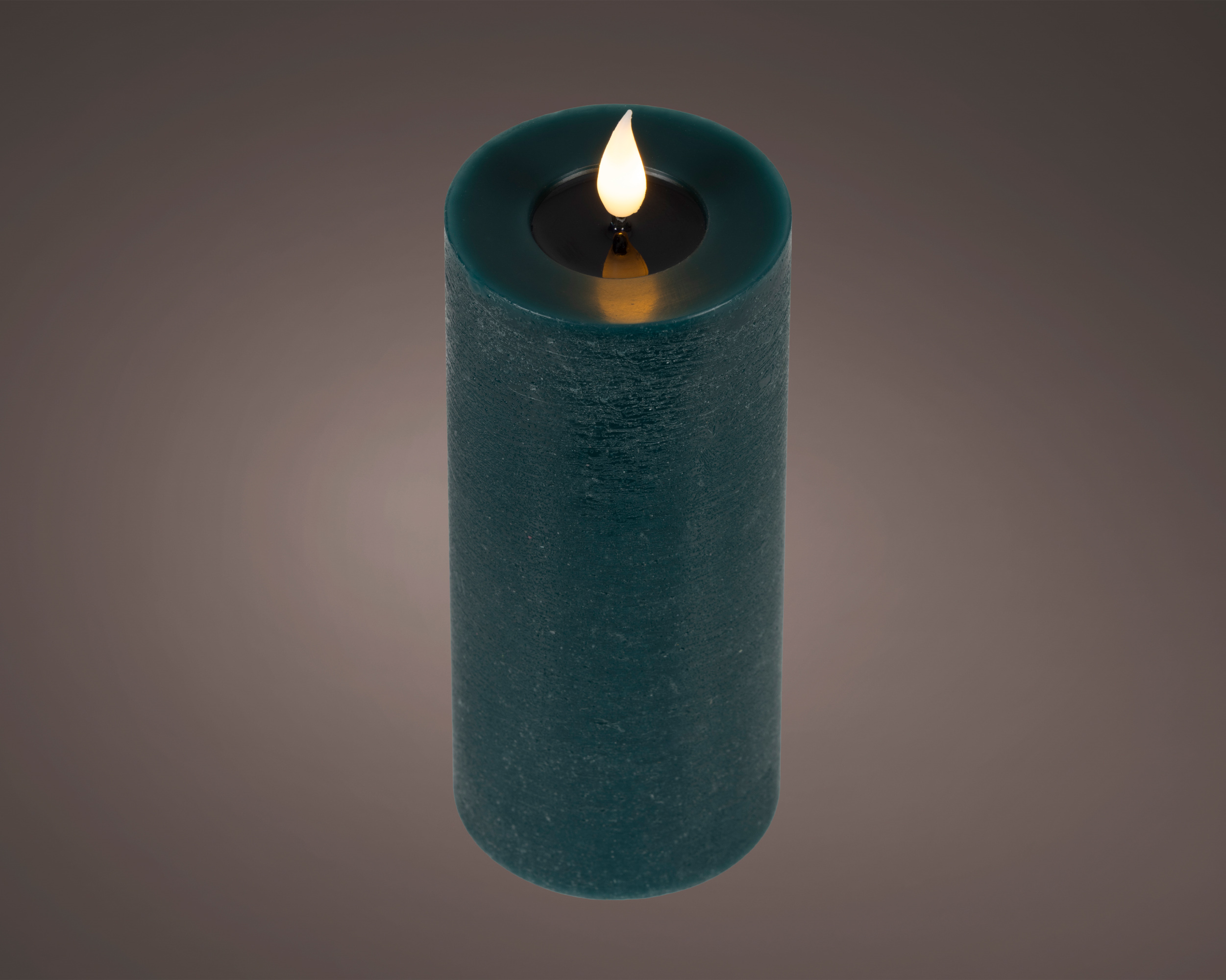 Beauty Home LED Κερί από Κερί Wax με Ρεαλιστική Φλόγα Emerald Ø7.5 x 20 cm