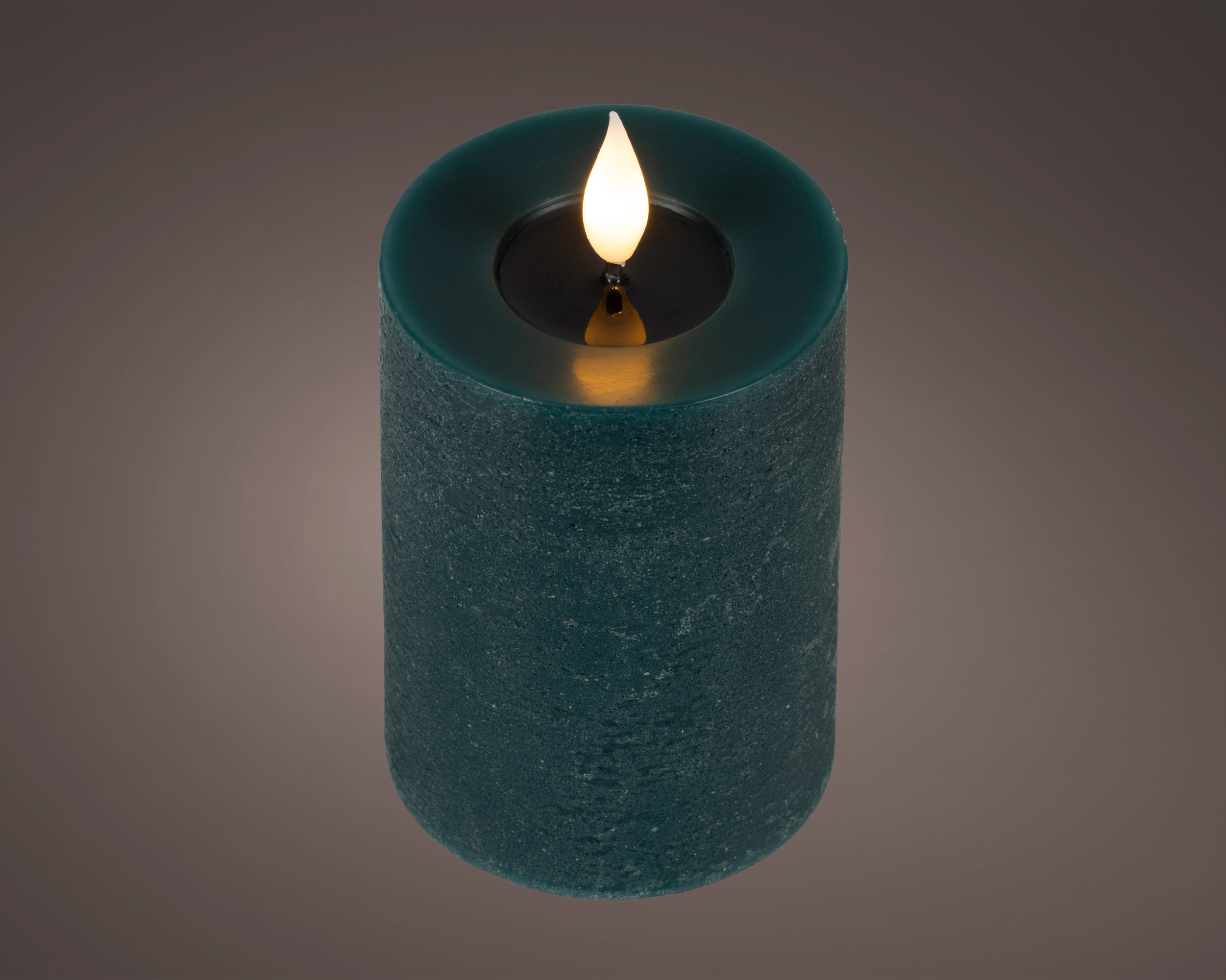 Beauty Home LED Κερί από Κερί Wax με Ρεαλιστική Φλόγα Emerald Ø7.5 x 13.5 cm