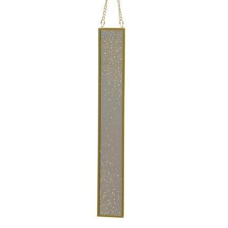 Beauty Home Κρεμαστός Γυάλινος Καθρέφτης με Glitter Χρυσός 4 x 28 cm