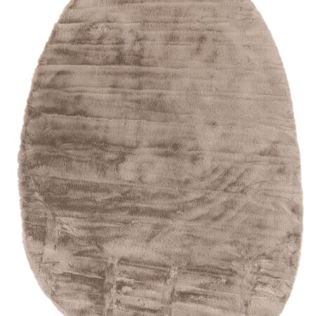 Γούνινο Χαλί Bunny OVAL BUNNY CANVAS TAUPE Royal Carpet - 170 x 240 cm