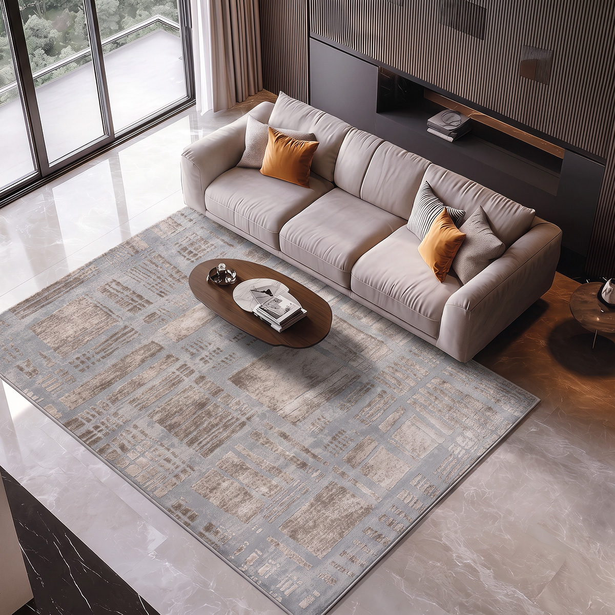 Beauty Home Σετ Κρεβατοκάμαρας 3τμχ Zenia Art 9446 (67x140+67x140+67x220) Μπεζ,Γκρι - Image 2