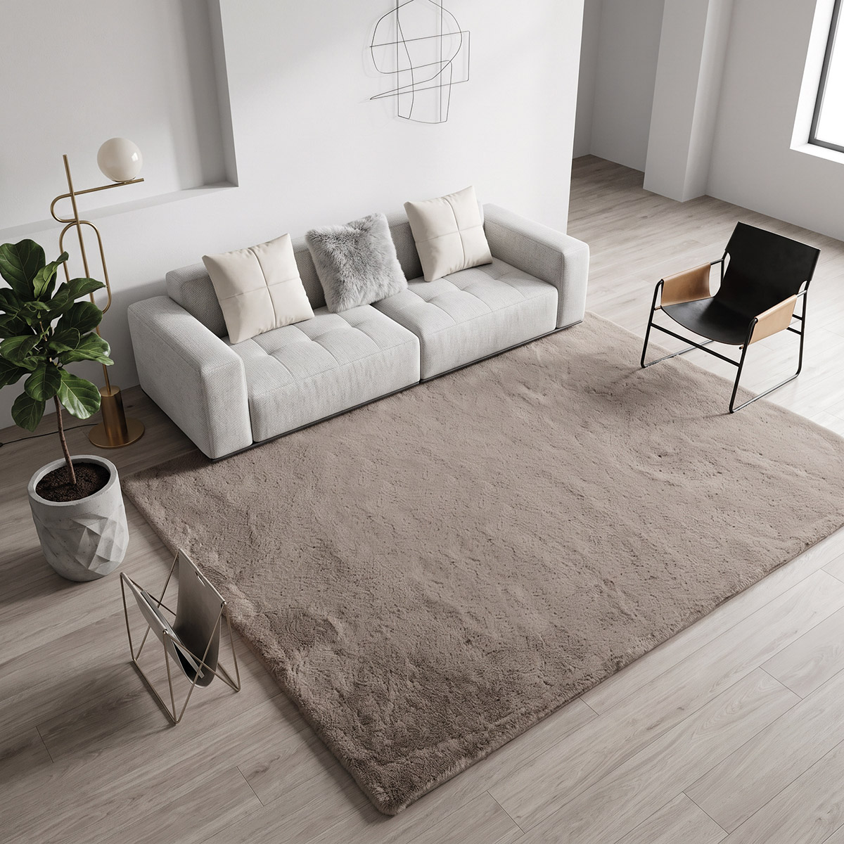 Beauty Home Χαλί Rabbit Art 9642 Μόκα