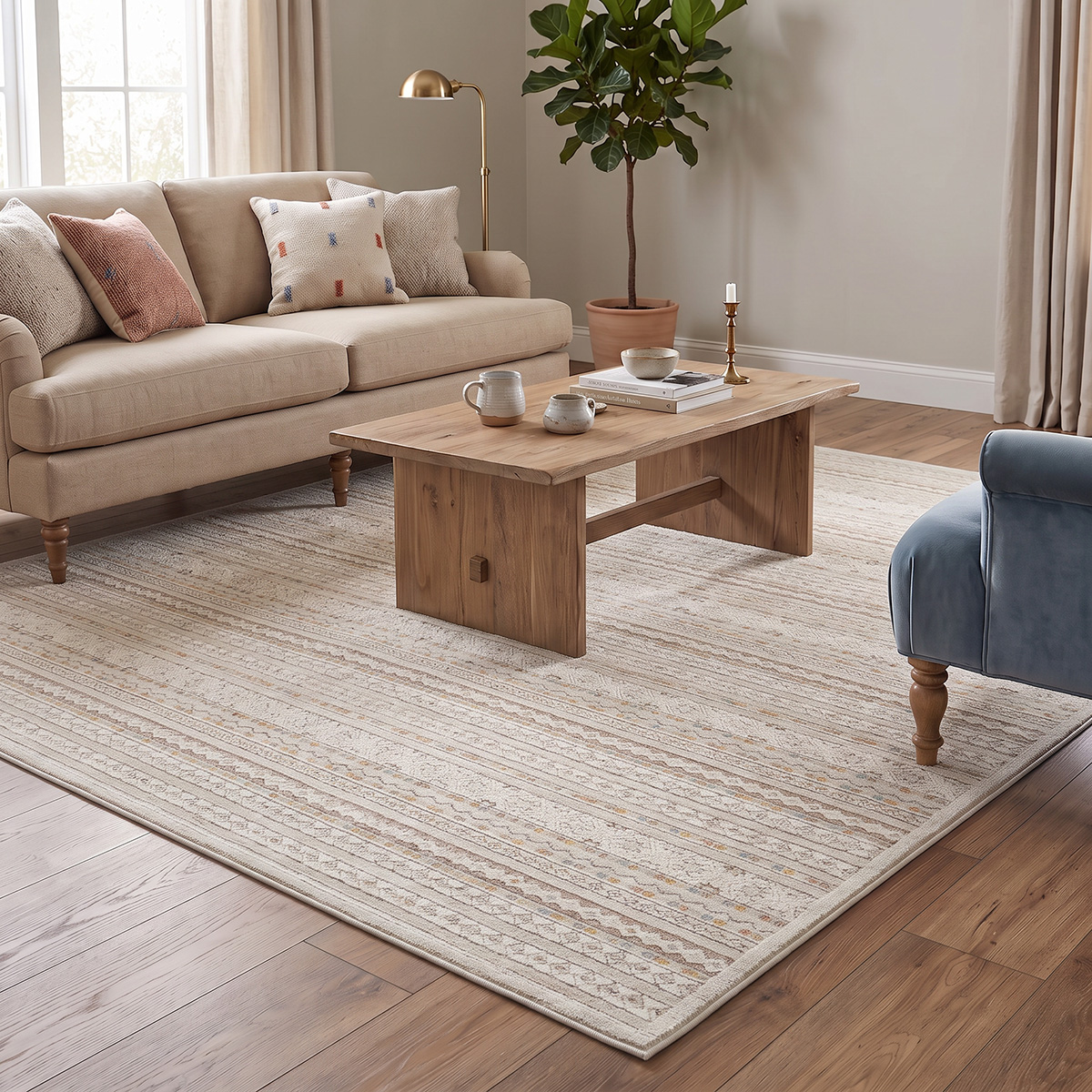 Beauty Home Διάδρομος με το μέτρο Mirage Art 9841 67cm Κρεμ,Μπεζ - Image 2