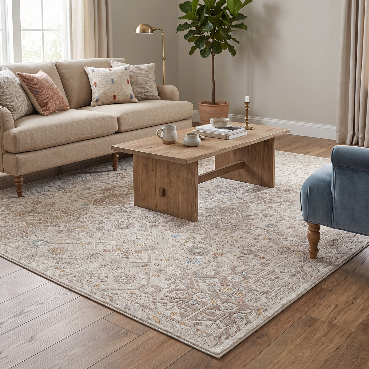 Beauty Home Σετ Κρεβατοκάμαρας 3τμχ Mirage Art 9844 (67x140+67x140+67x220) Κρεμ,Μόκα - Image 2