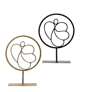 Beauty Home ΜΕΤΑΛΛΙΚΟ ΣΤΟΙΧΕΙΟ ΑΓΓΕΛΑΚΙ ΜΕ ΒΑΣΗ 38 cm